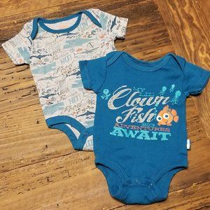 Newborn Disney Finding Nemo Onsie Set of 2